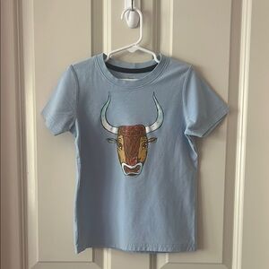 Tea Collection Sky Blue Bull Print Tee